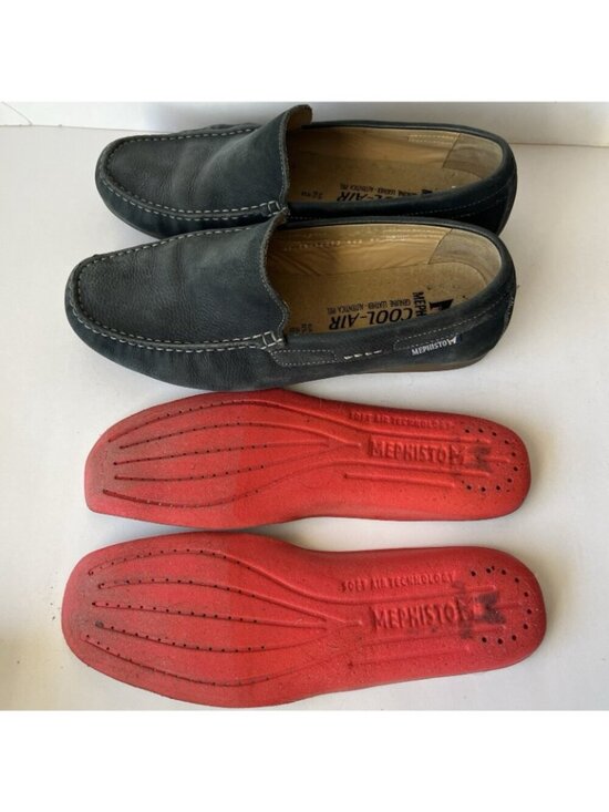 Mephisto Algoras Cool-Air Driving Loafer Mens 12 Moccasins Blue Suede Leather main image 15